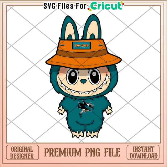 Labubu san joe cute design png, nhl games png, american ice hockey png
