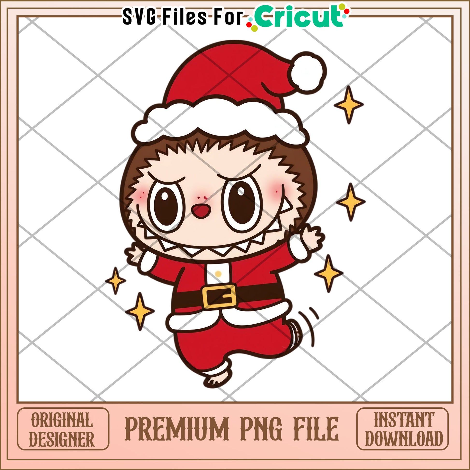 Labubu santa claus illustrtion png, labubu secret png, cartoon labubu png