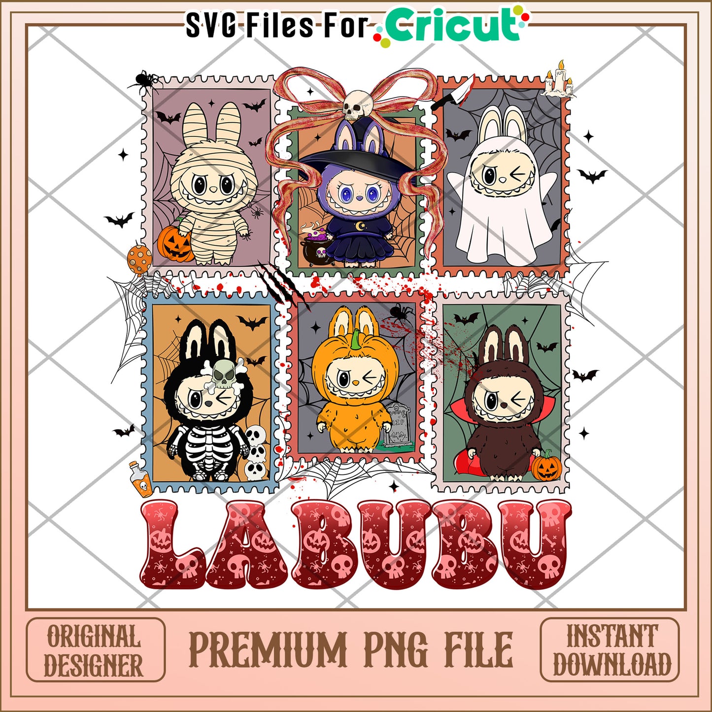 Labubu scary characters png, spirit halloween png, halloween time png