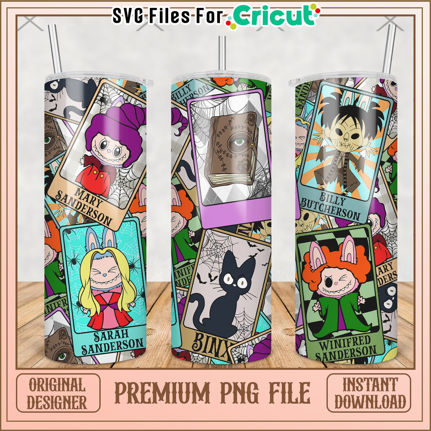 Labubu scary characters tumbler png, horror movie png, halloween tumbler png