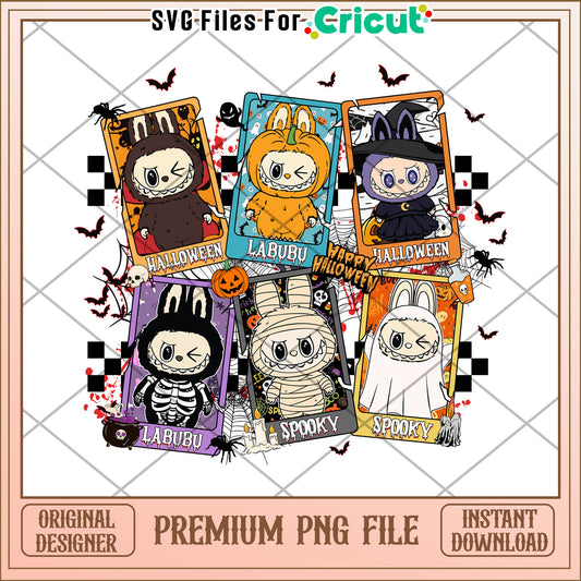 Labubu scary costumes png, halloween png, halloween killers png