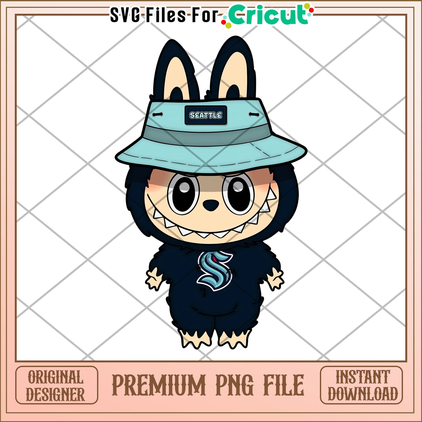 Labubu seattle cute design png, nhl games png, american ice hockey png