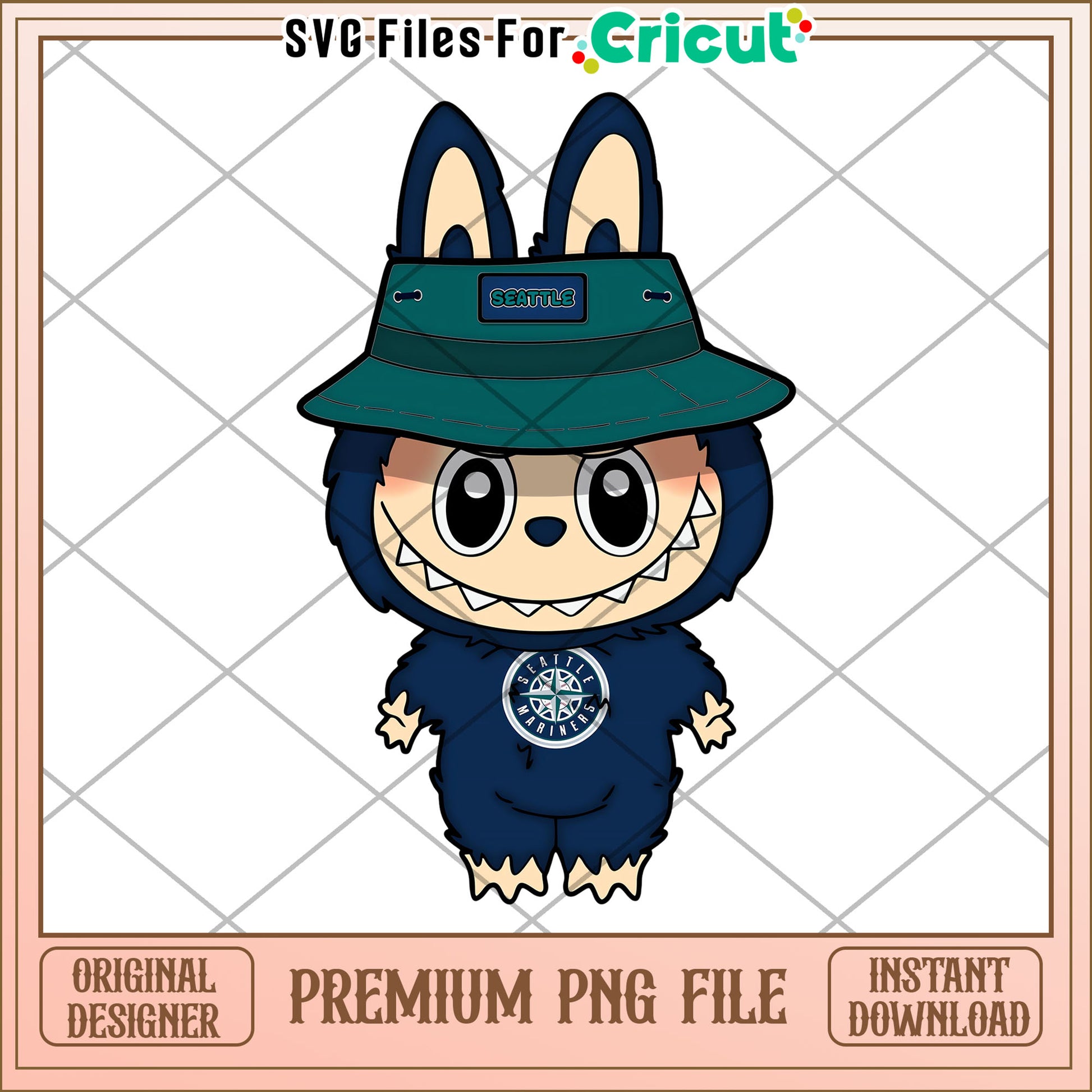 Labubu seattle seahawks nfl design png, nfl 2025 png, cute labubu toys png