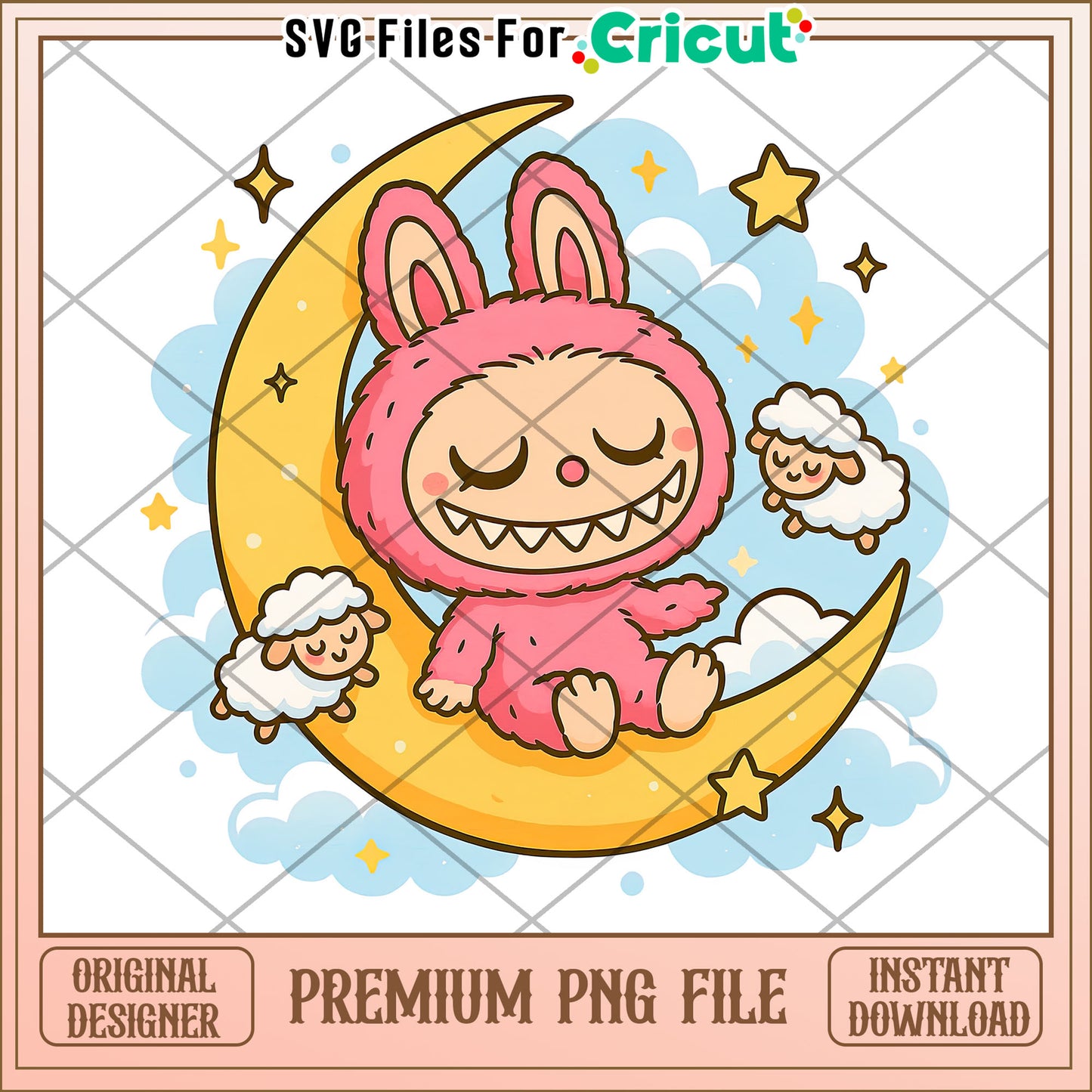 Labubu sleeping in the moon png, labubu clothes​ png, labubu price​ png