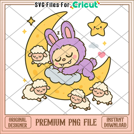 Labubu sleeping png, labubu png, have a seat labubu​ png
