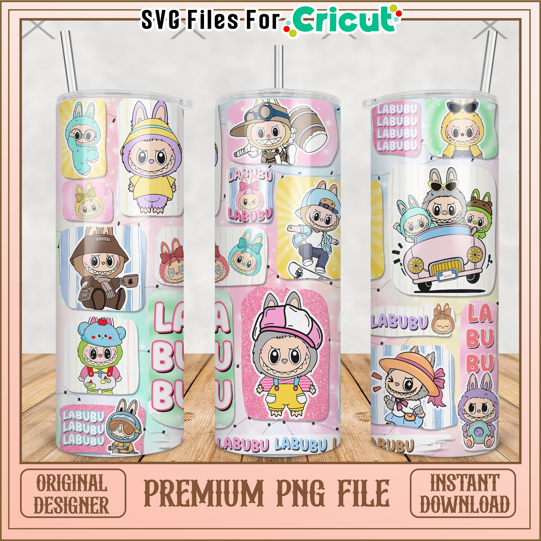 Labubu tumbler design png, labubu clothes​ png, labubu clothes​​ png