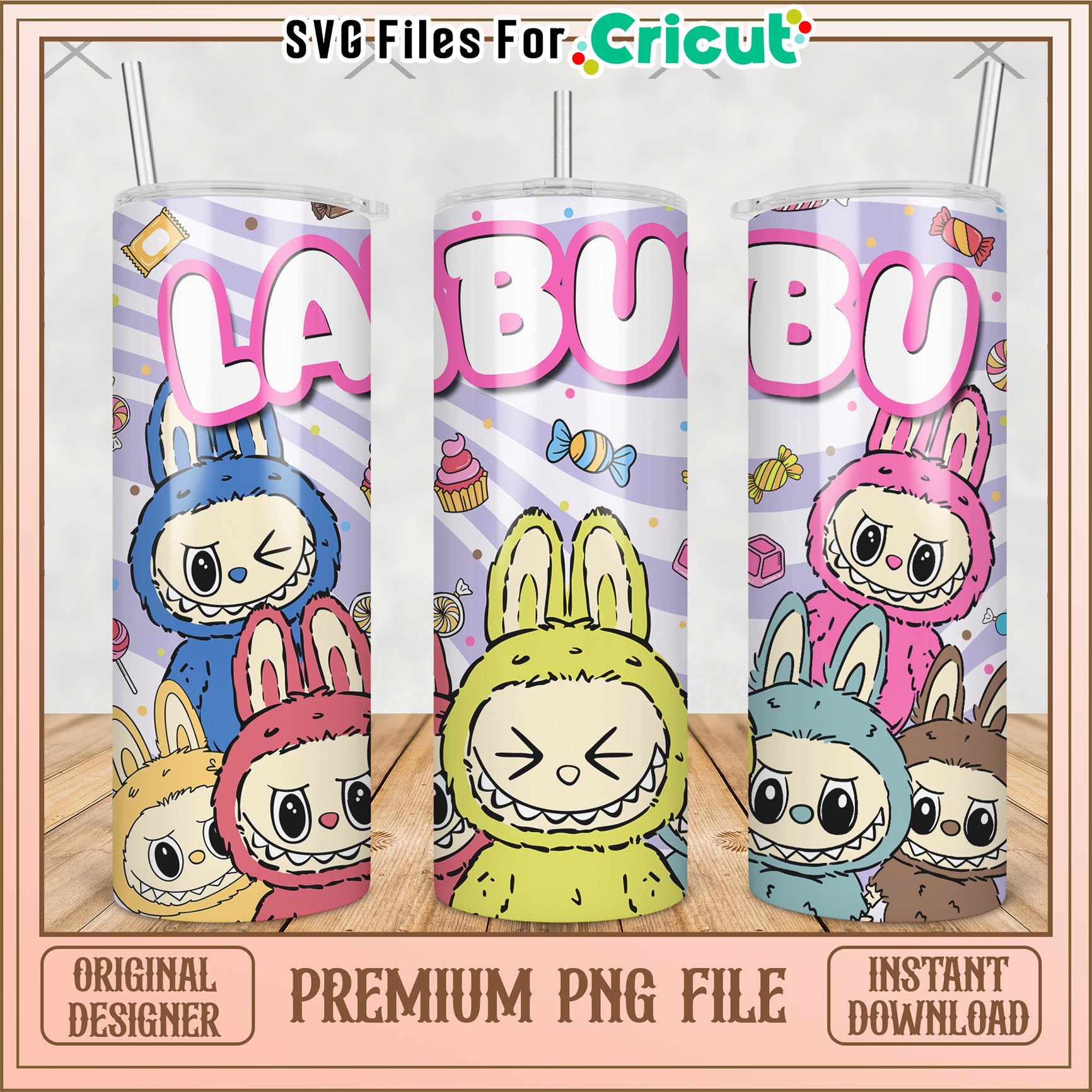 Labubu tumbler design png, labubu clothes​ png, labubu clothes​​ png (2)