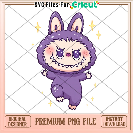 Labubu violet characters illustrtion png, labubu secret png, cartoon labubu png