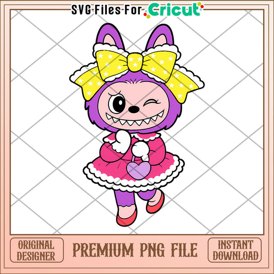 Labubu violet princess  png, lovely labubu​ png, halloween art​​​ png