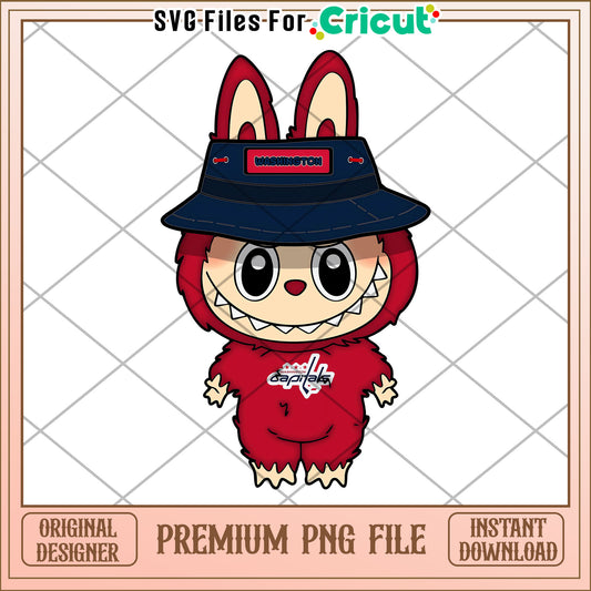 Labubu washington commanders nfl design png, nfl 2025 png, cute labubu toys png