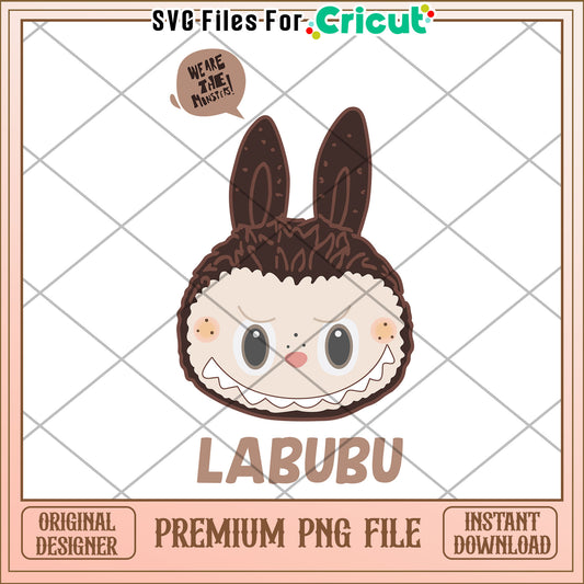Labubu we are monsters png, cute labubu png, popmart labubu png