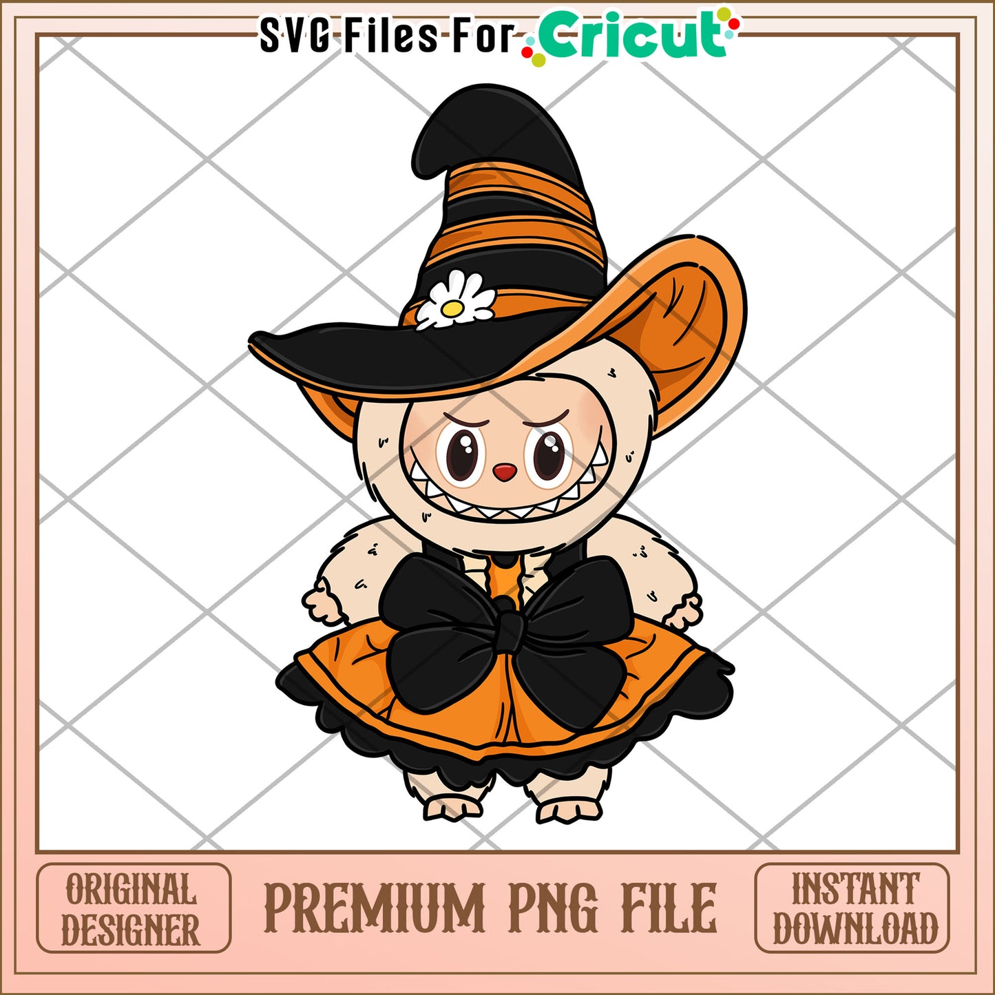 Labubu witch png, scary characters png, halloween pumkin png