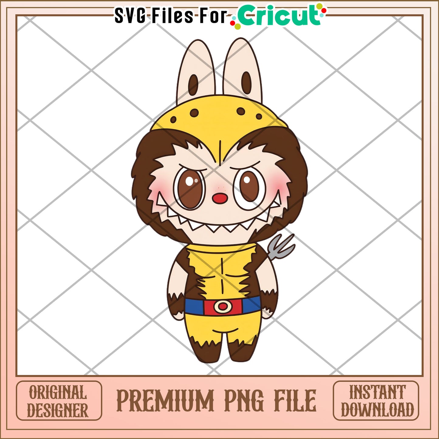 Labubu wolverine design png, labubu dc comic png, cartoon characters png