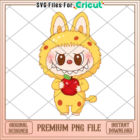 Labubu yellow characters design png, labubu toys png, cartoon characters png