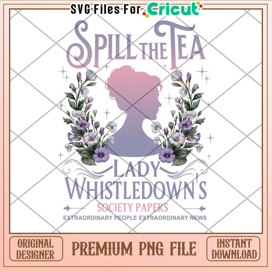 Lady Whistledown PNG Design