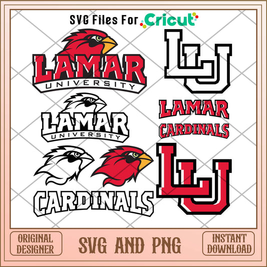 Lamar Cardinals svg, Lamar Cardinals svg bundle, NCAA svg
