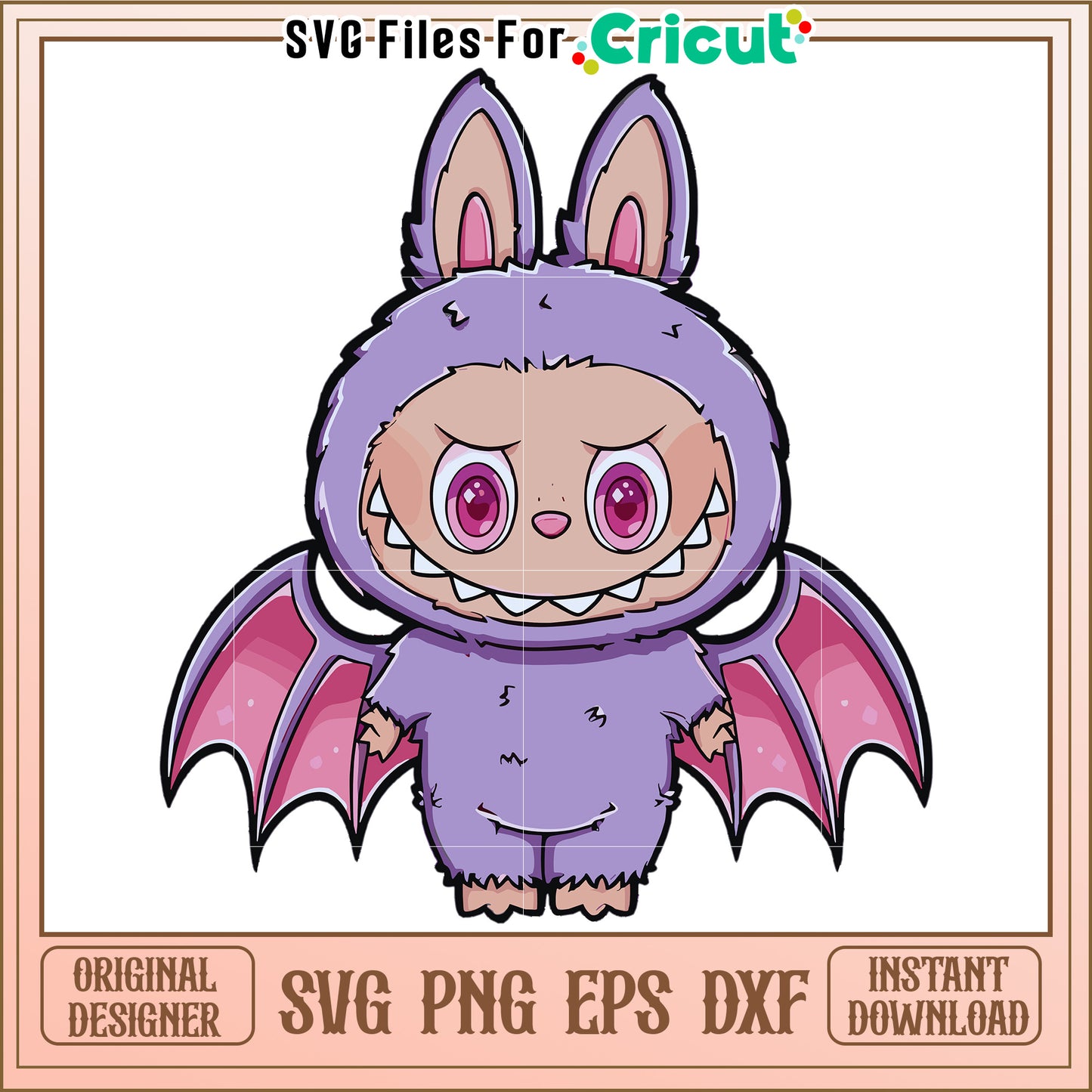 Lanbubu violet demon svg, halloween cartoon svg, halloween pumkin svg