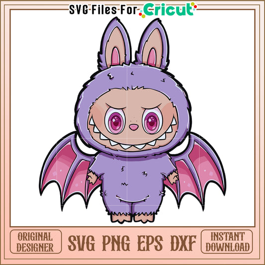 Lanbubu violet demon svg, halloween cartoon svg, halloween pumkin svg