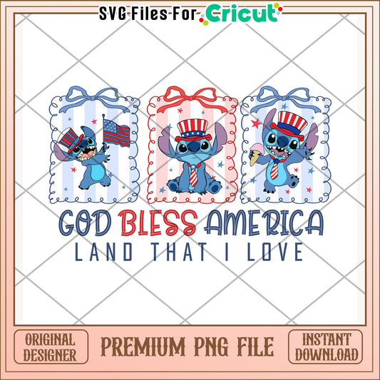 Land that i love png, patriotic phrase png, god love america png