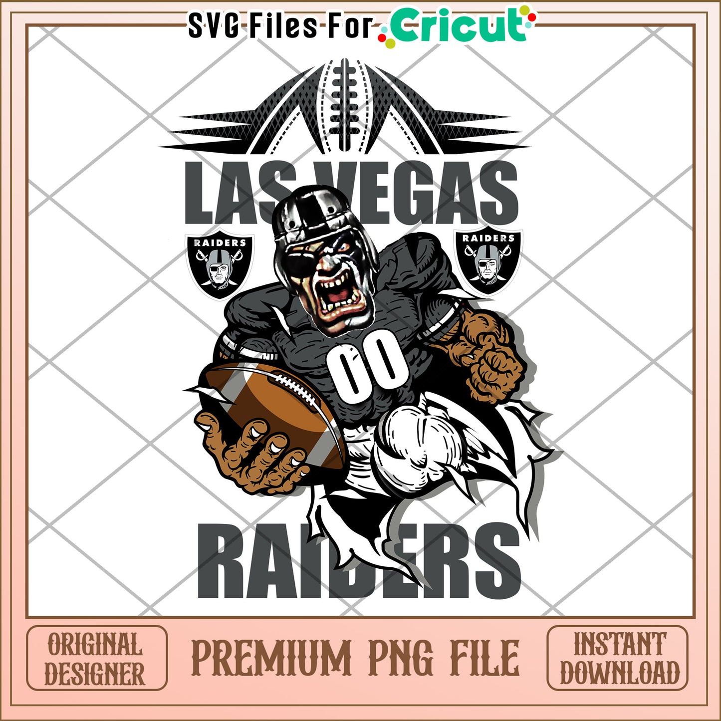 Las Vegas Raiders Football PNG Design, Perfect for Cricut Projects