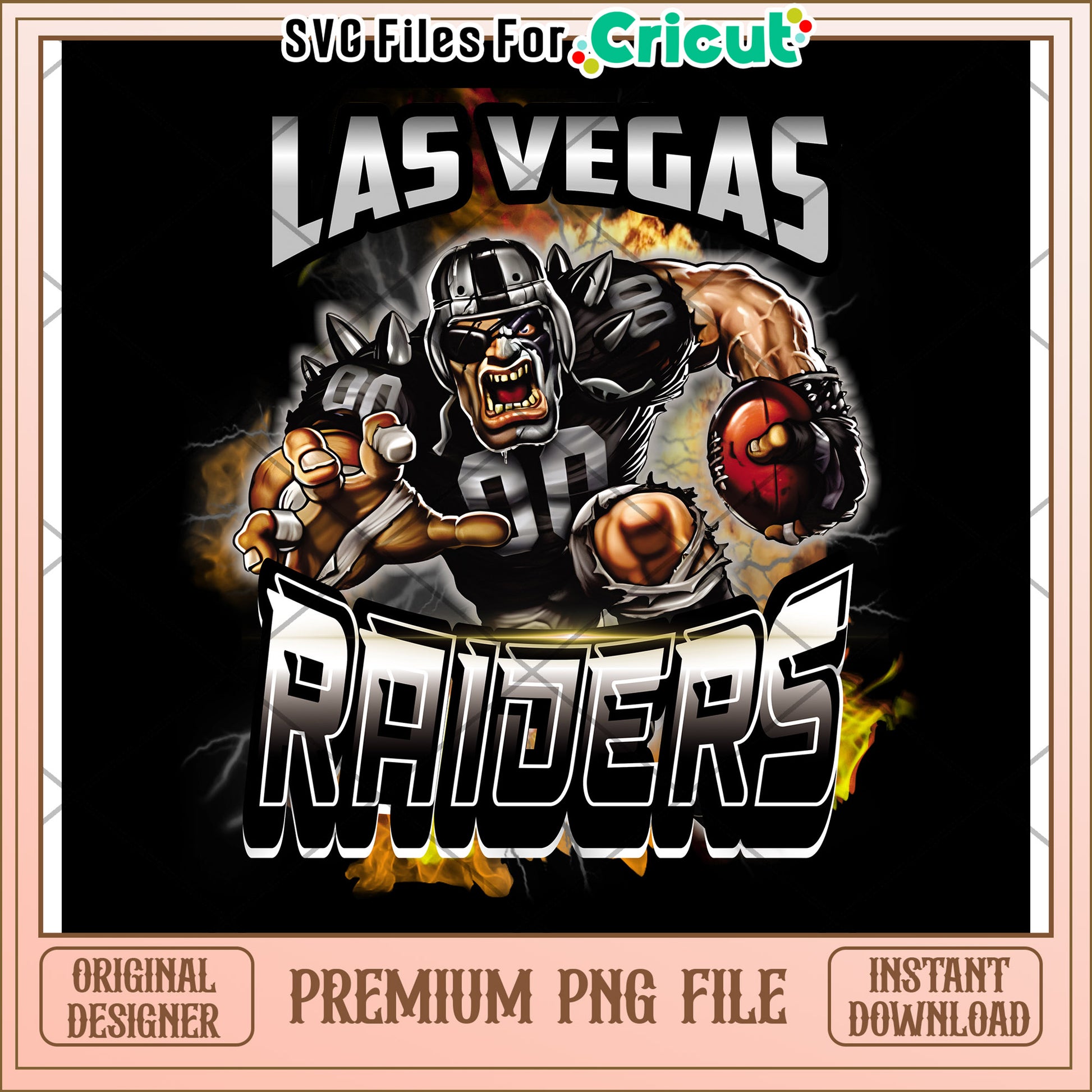 Las Vegas Raiders Football PNG File, Instant Download for Crafts