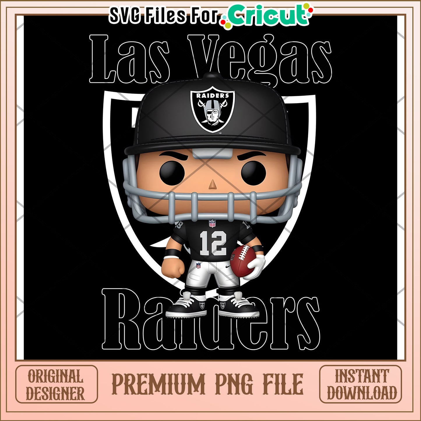 Las Vegas Raiders Funko Pop PNG file, Instant download for crafts