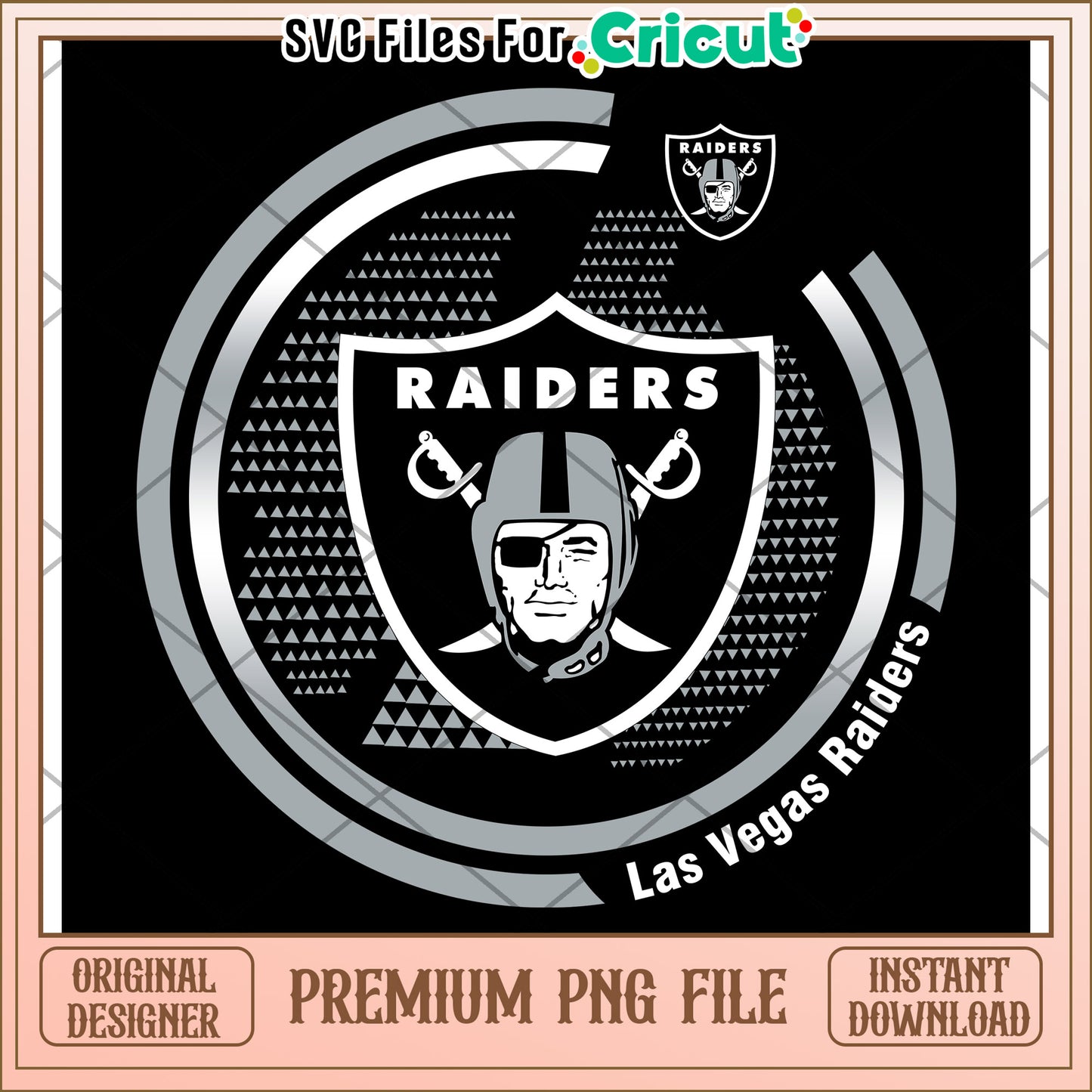 Las Vegas Raiders PNG file design for Cricut, instant download option