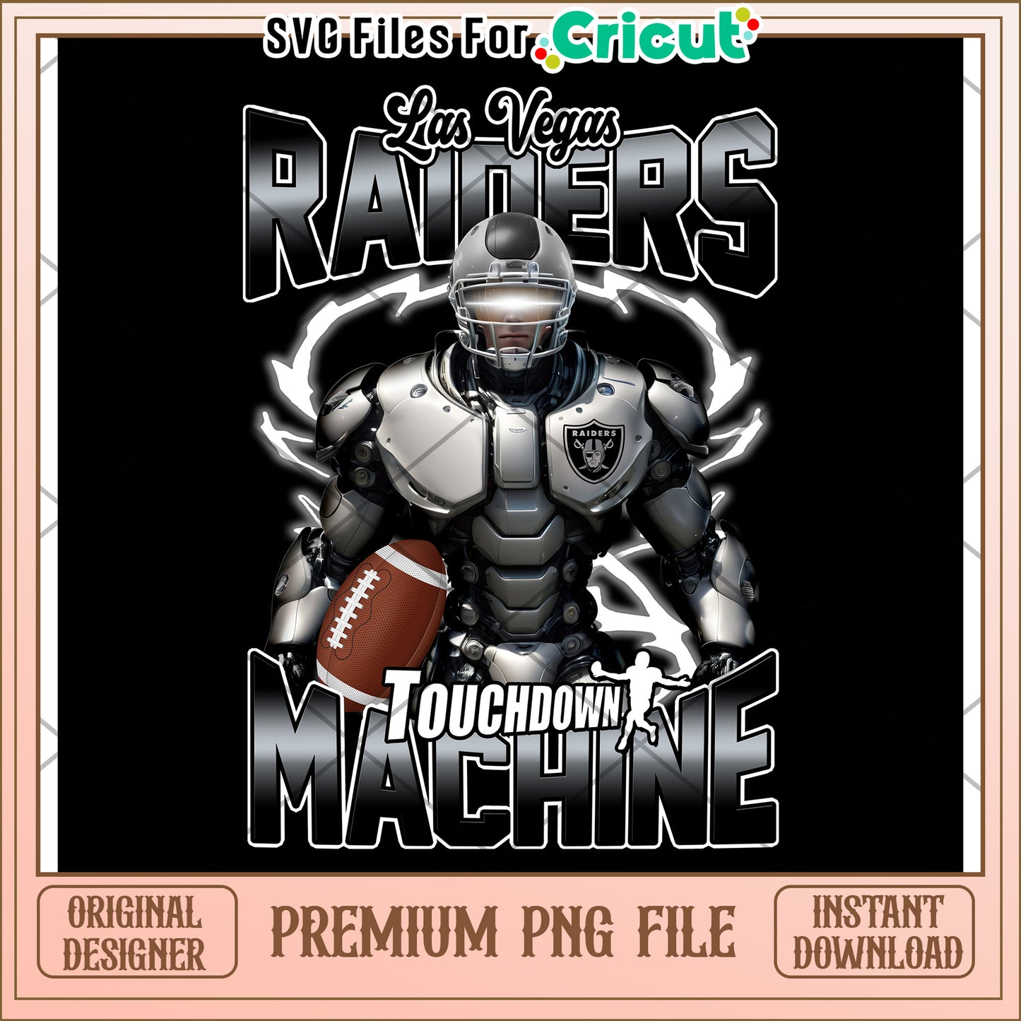 Las Vegas Raiders Touchdown Machine PNG File, Instant Download Design