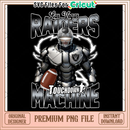 Las Vegas Raiders Touchdown Machine PNG File, Instant Download Design