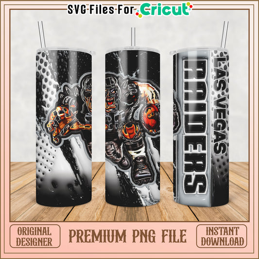 Las Vegas Raiders Tumbler Design PNG for Cricut Instant Download
