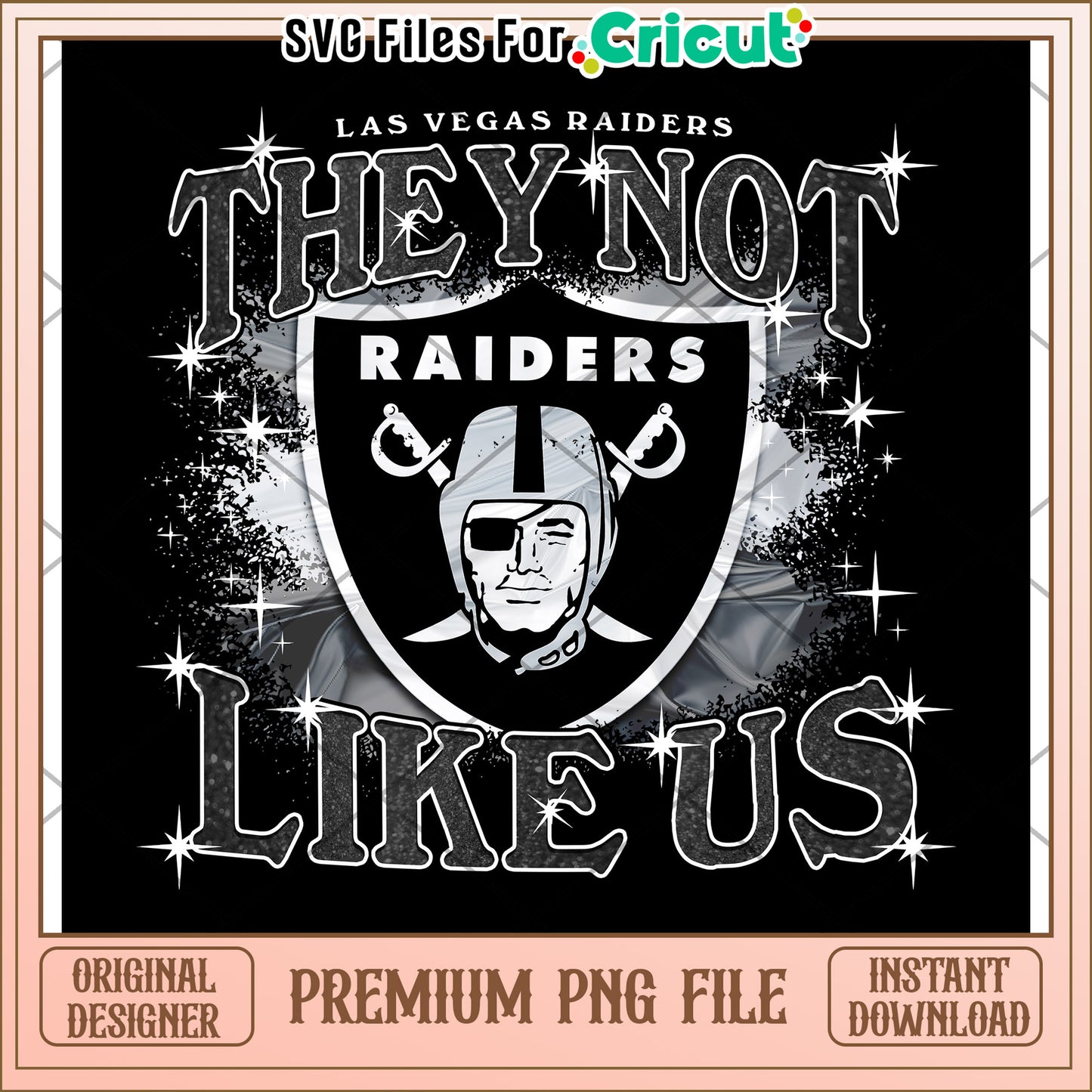 Las Vegas Raiders graphic design for Cricut, premium PNG download