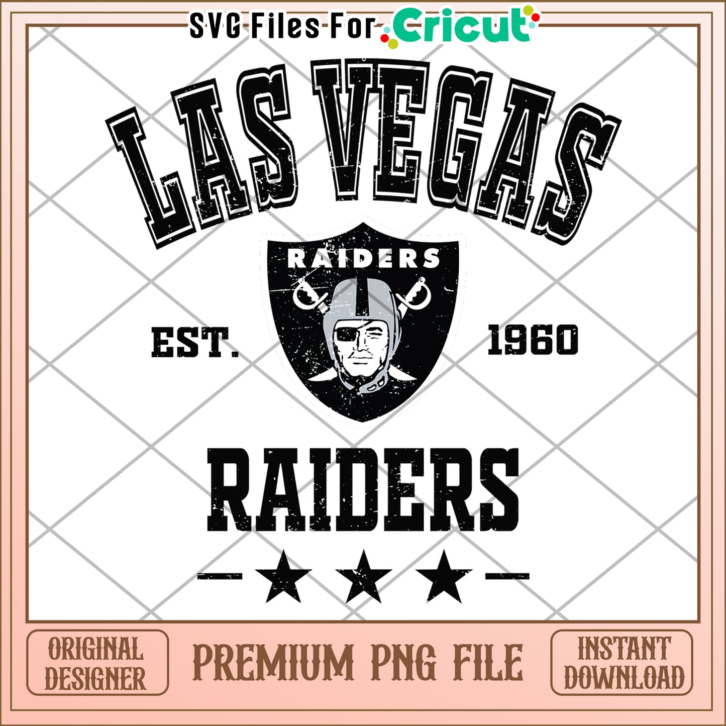 Las Vegas Raiders logo design for Cricut, premium PNG file download