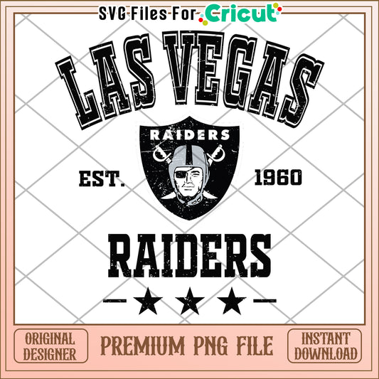 Las Vegas Raiders logo design for Cricut, premium PNG file download