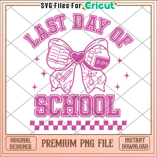 Last Day of School Bow PNG