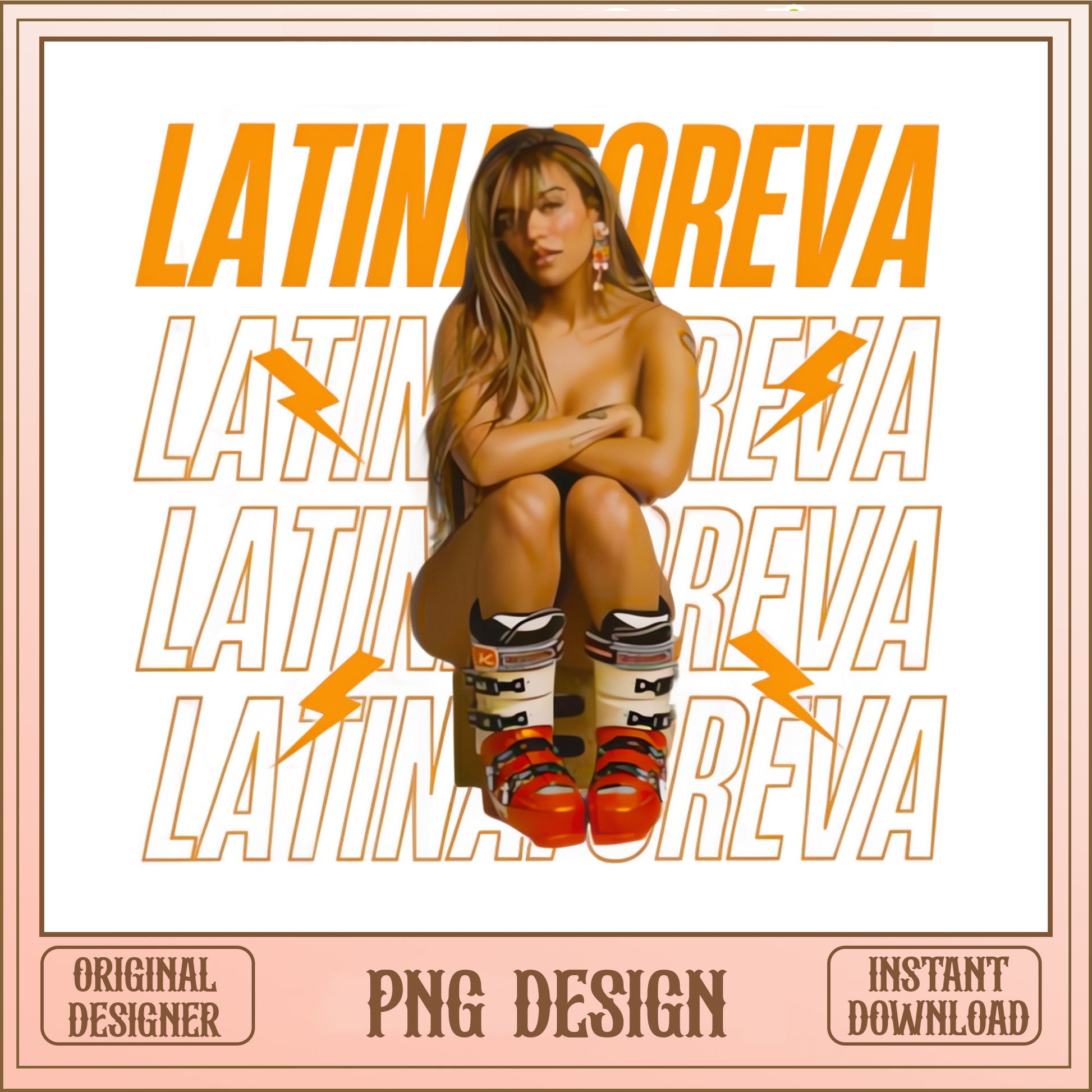 Latina Foreva PNG Design, Latina Pride Shirt PNG, Sublimation PNG