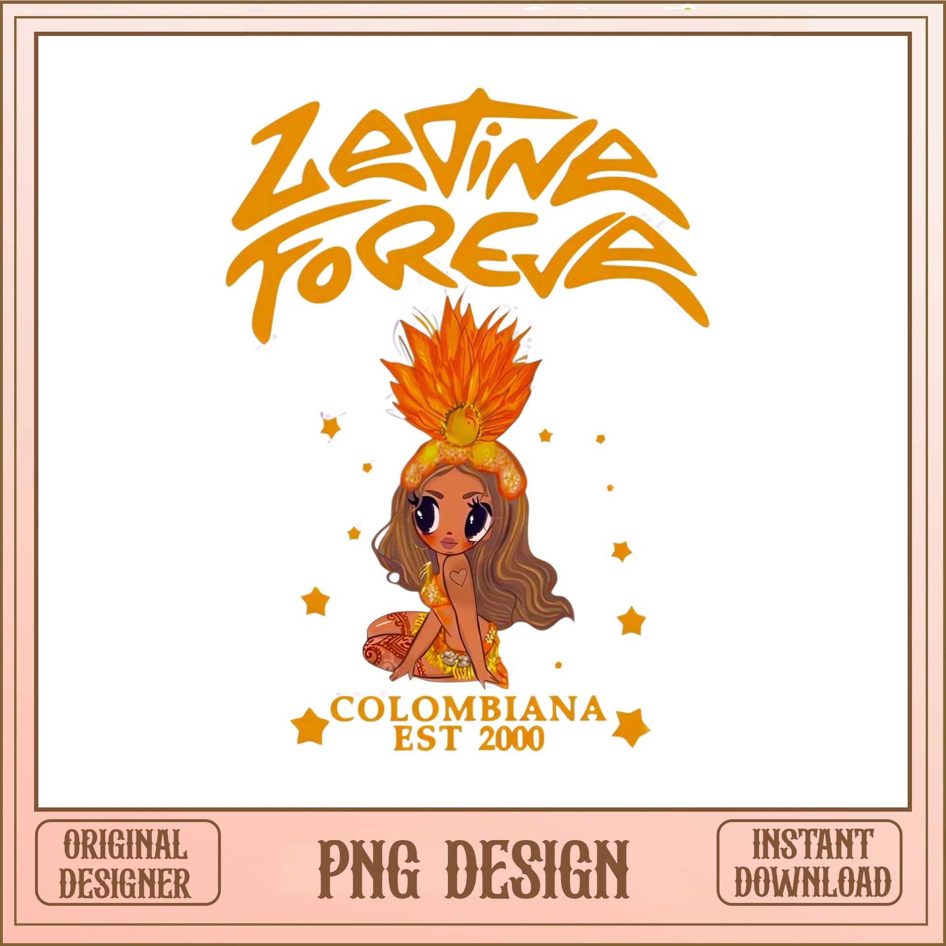 Latina Forever Colombiana PNG, Hispanic Girl PNG, Latina PNG