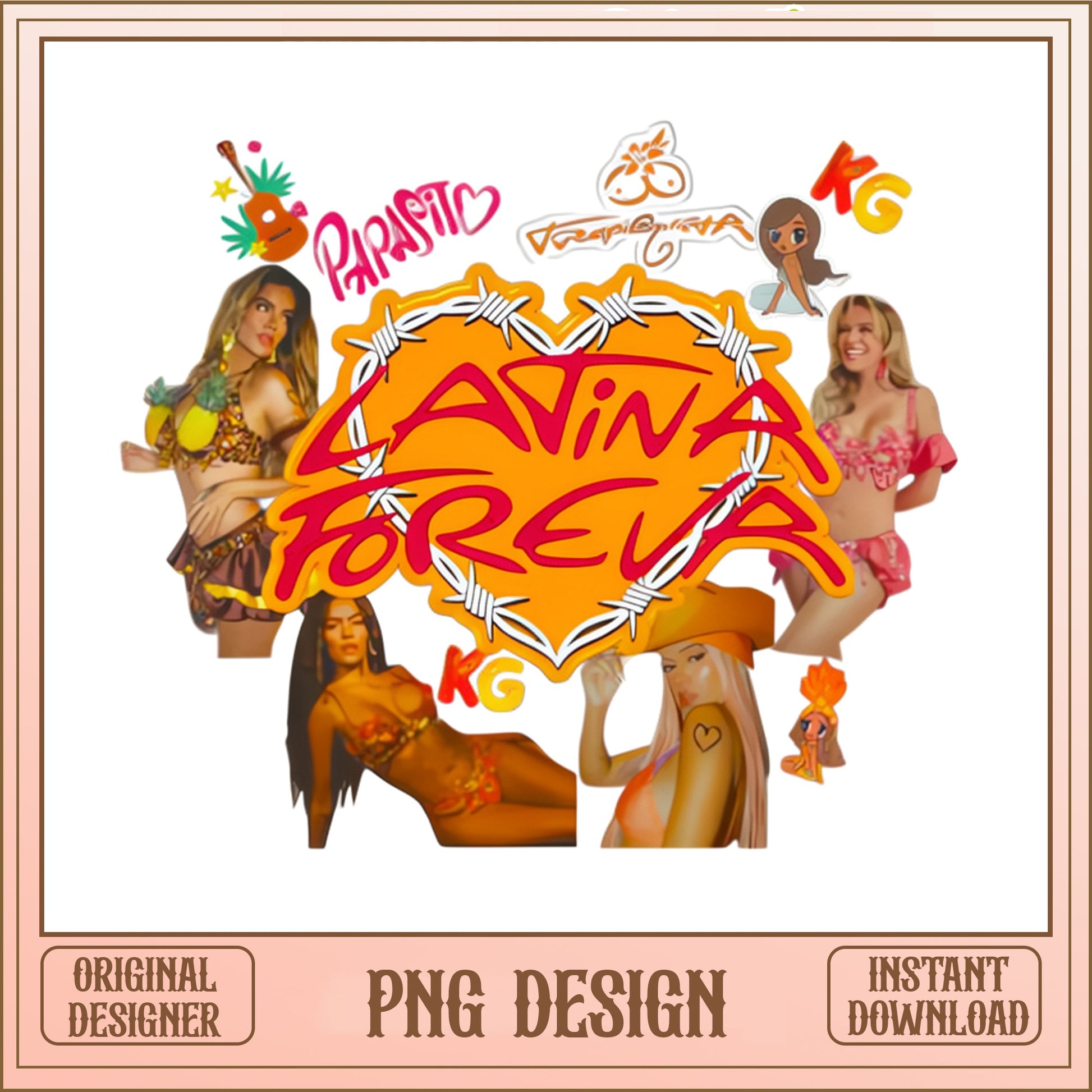 Latina Forever PNG Bundle, Trap Latina PNG, Parasito PNG