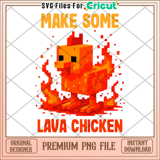 Lava chiken mindcraft creative design png, a mindcraft movie png, lava chicken png