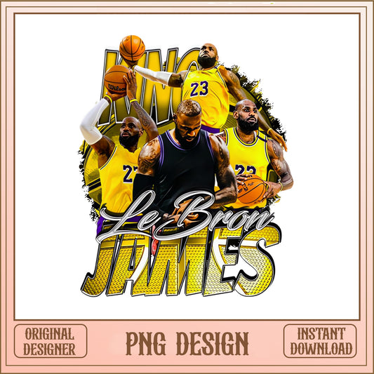 LeBron James King PNG, Lakers Basketball Shirt Design PNG, NBA PNG