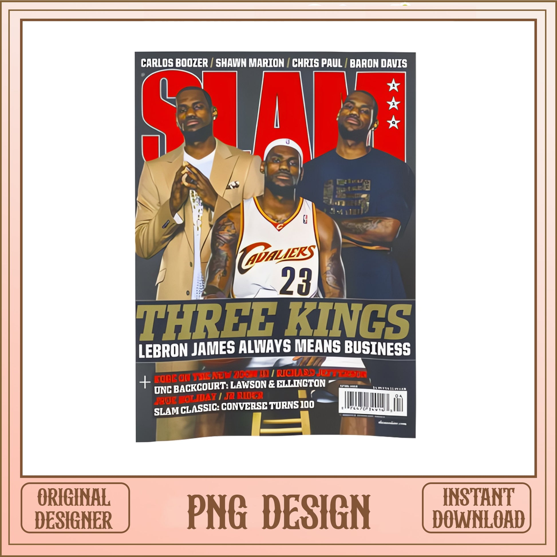LeBron James Slam Magazine PNG, Basketball PNG, NBA PNG