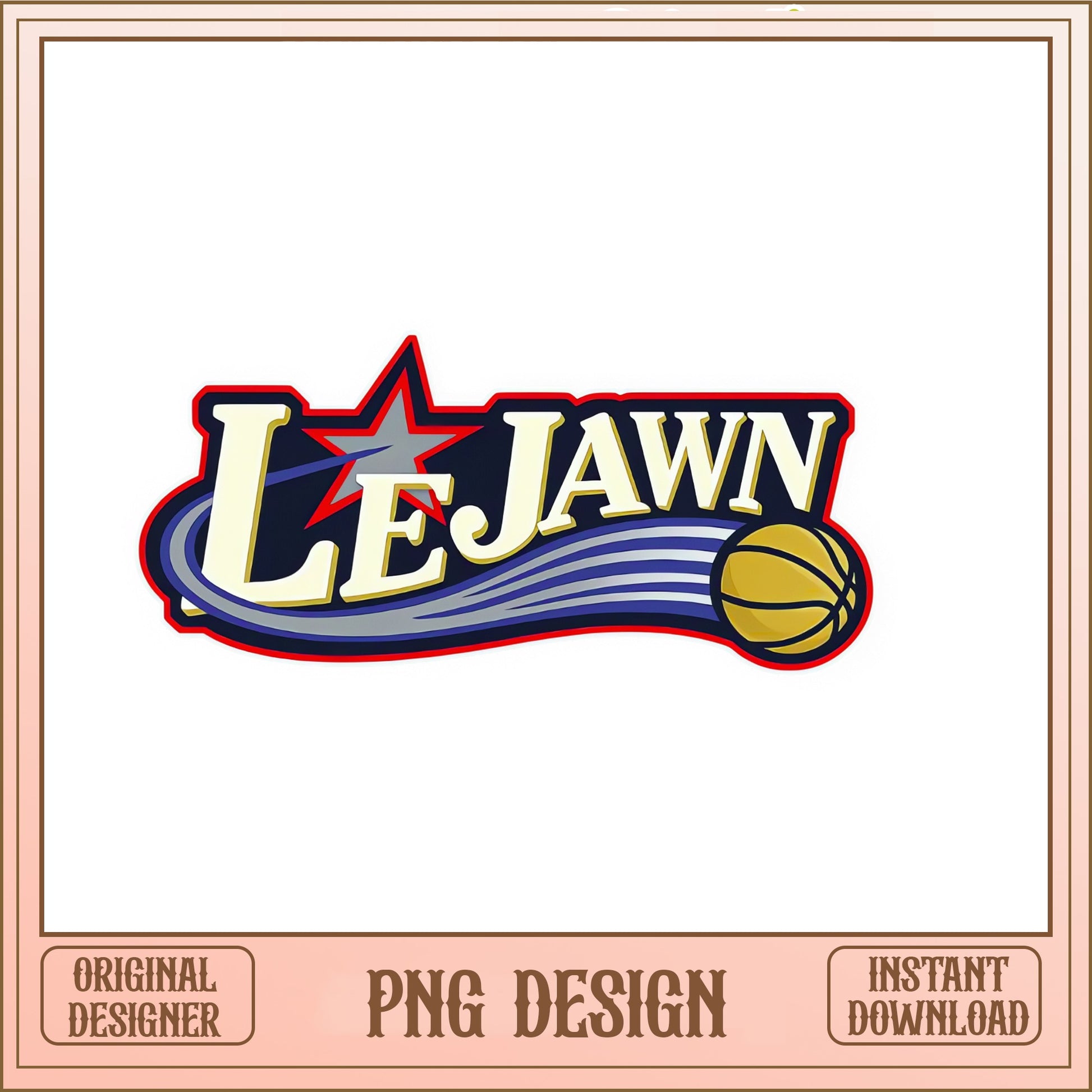 LeJawn Basketball PNG, Philly Jawn PNG, Basketball Star PNG