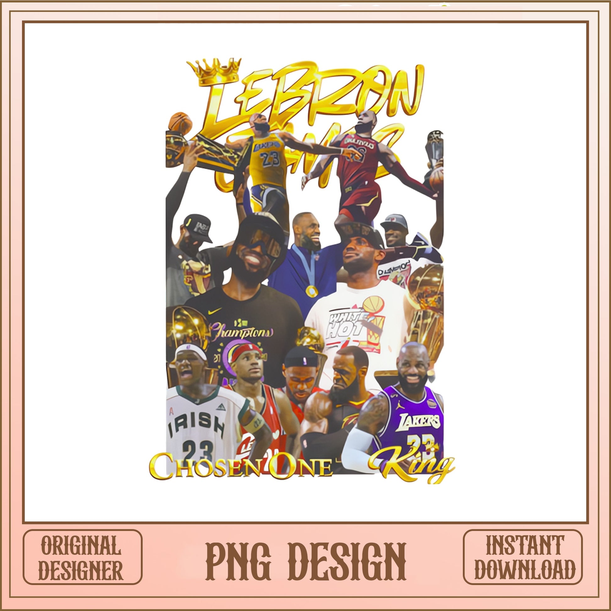 Lebron James Bootleg Rap Tee PNG, Basketball Player PNG, NBA PNG