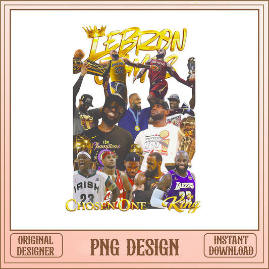 Lebron James Bootleg Rap Tee PNG, Basketball Player PNG, NBA PNG