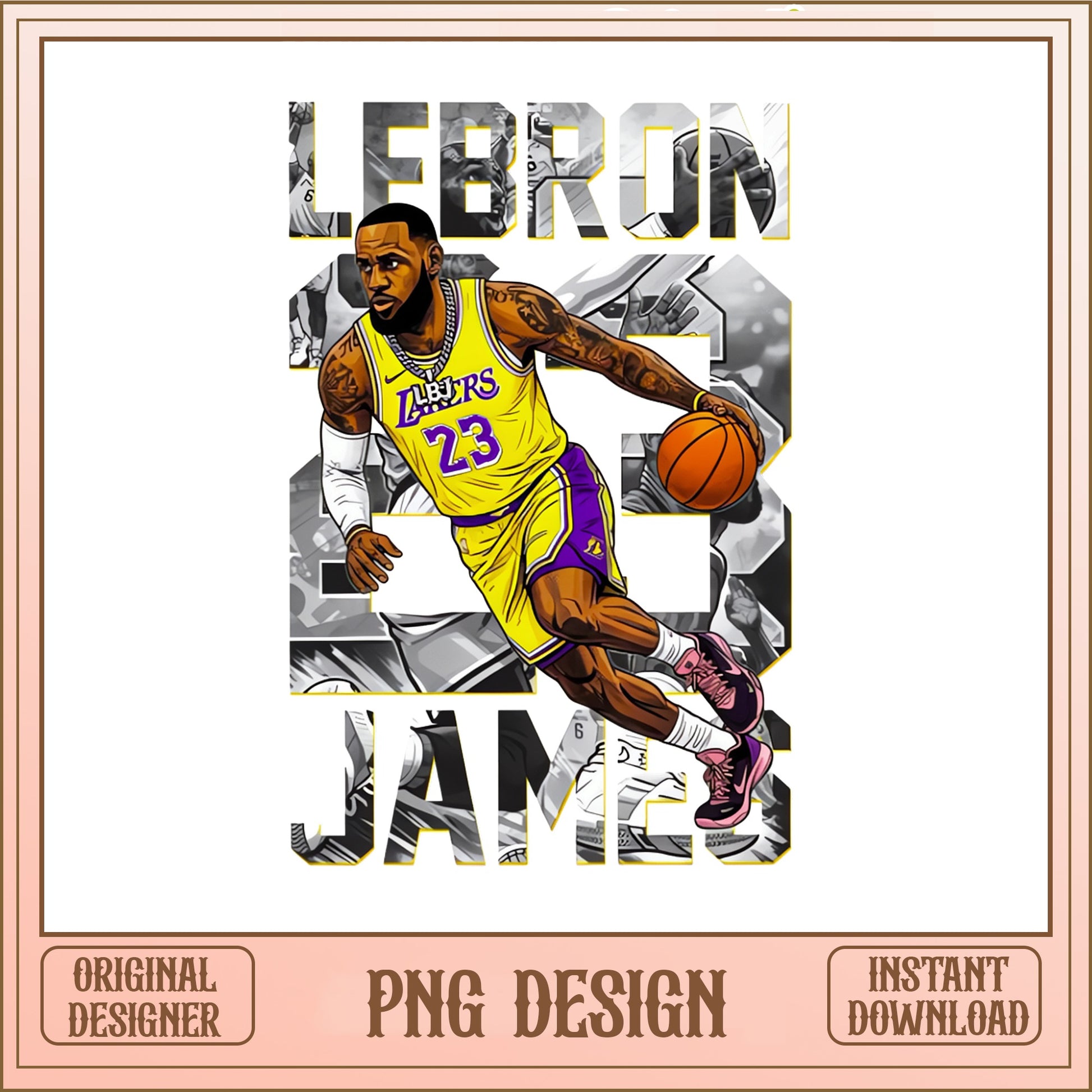 Lebron James Lakers Basketball PNG, NBA Player PNG, Sports PNG