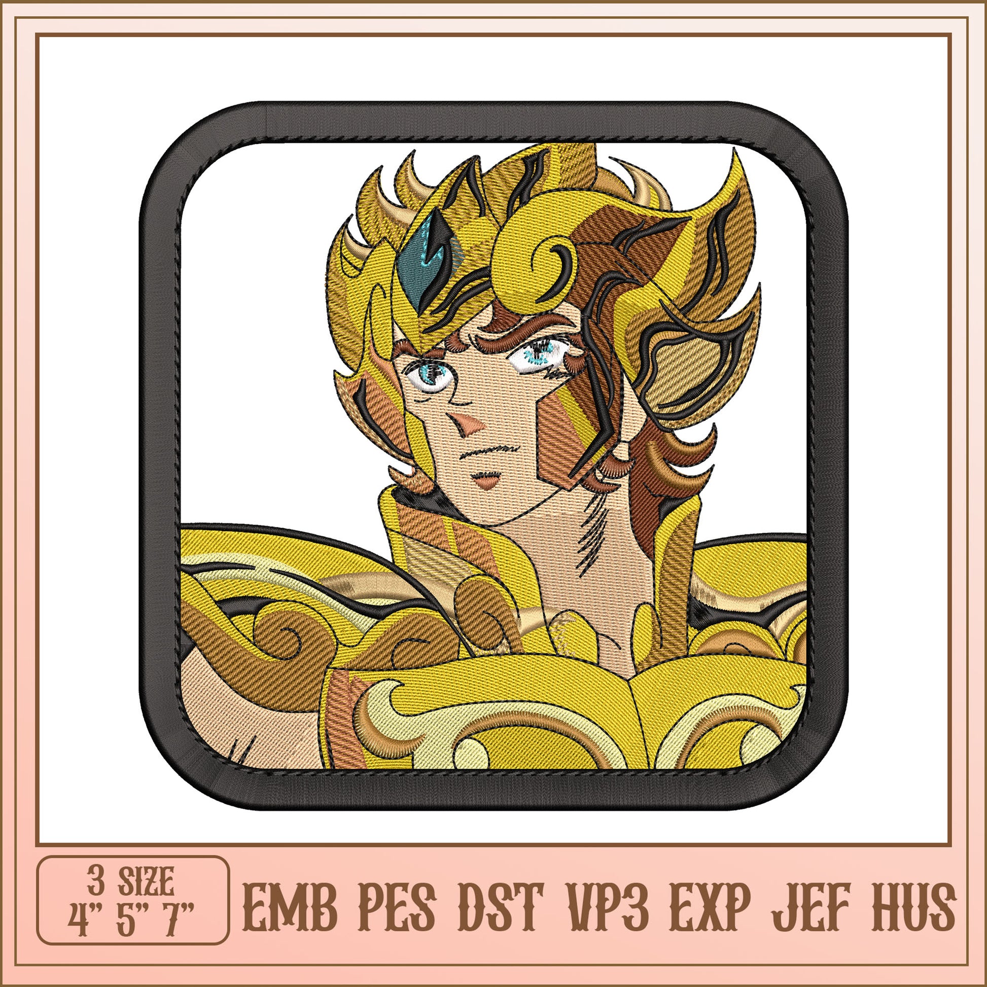Leo Saint Seiya Embroidery Design