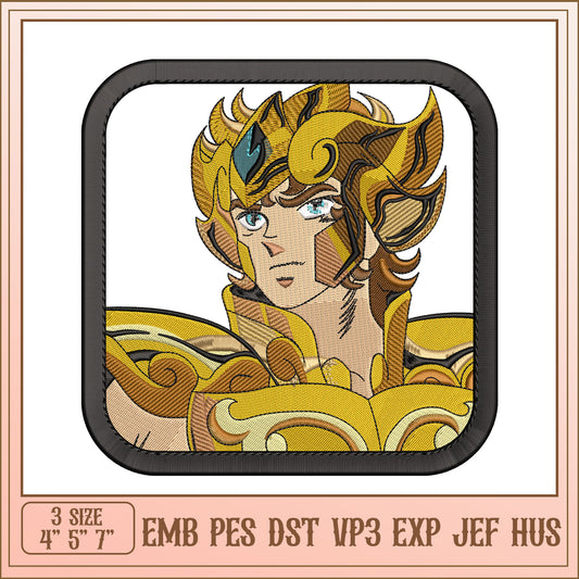Leo Zodiac Embroidery Design