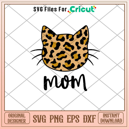Leopard Cat Mom, Leopard Cat Mom Svg