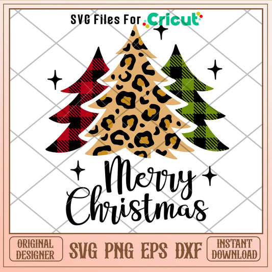 Leopard Christmas Trees, Leopard Christmas Trees Svg