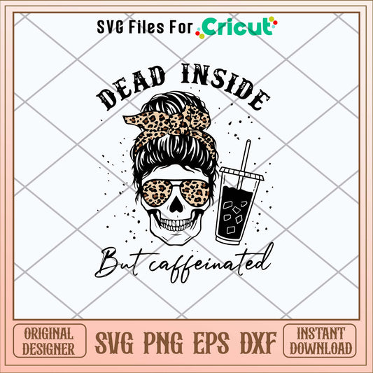 Leopard Dead inside but caffeinated Svg