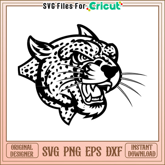 Leopard Head SVG Design for Cricut, Perfect for Crafts and Projects
